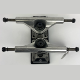 Silver M-Hollow Skateboard Trucks Set Silver Black 8.0