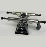 Silver M-Hollow Skateboard Trucks Set Silver Black 8.0