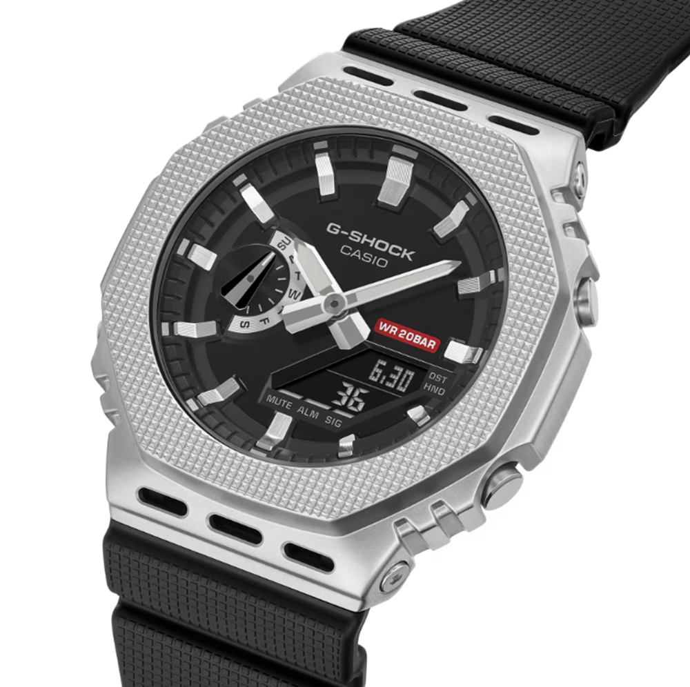 GSHOCK GM2100M-1A Watch Silver Black