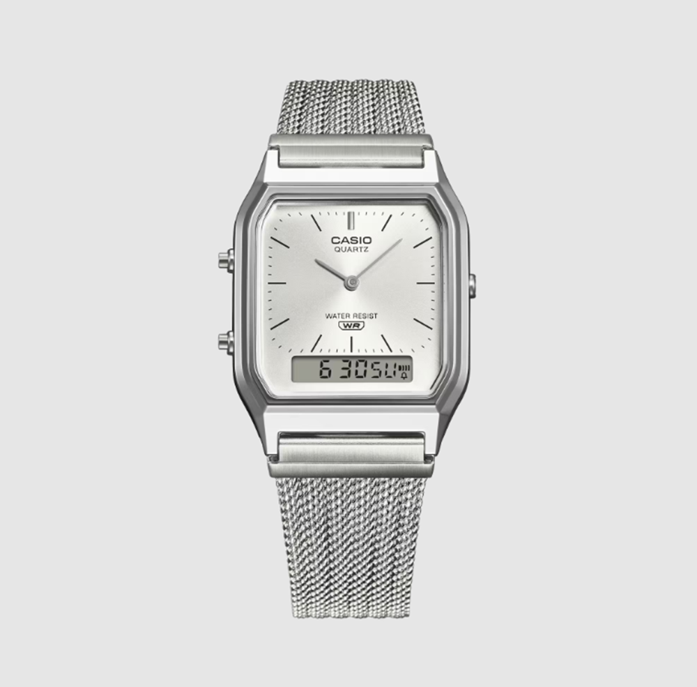 CASIO AQ230EM-7A Watch Silver Watch