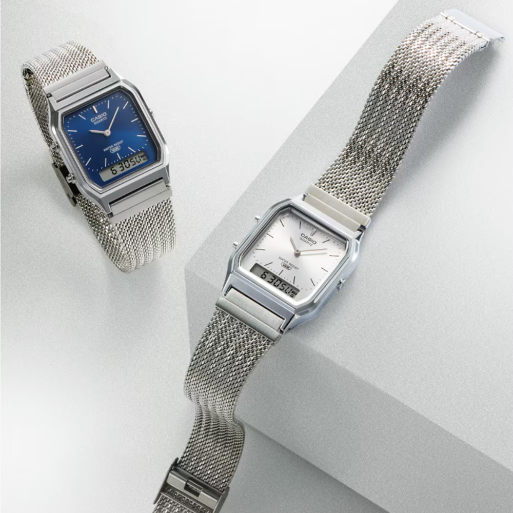CASIO AQ230EM-7A Watch Silver Watch