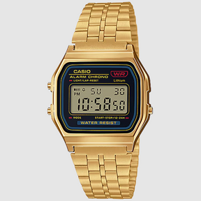 CASIO A159WGEA-1VT Watch Gold Black