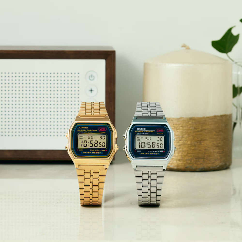 CASIO A159WGEA-1VT Watch Gold Black