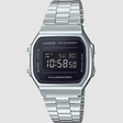 CASIO A168WEM-1VT Watch Silver Black