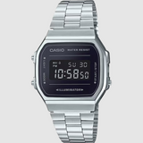 CASIO A168WEM-1VT Watch Silver Black