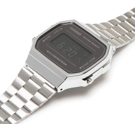 CASIO A168WEM-1VT Watch Silver Black