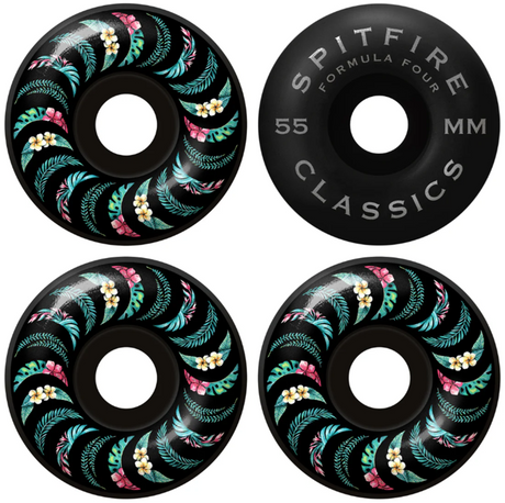 Spitfire F4 Team Floral Classics Wheels Black 55/99a