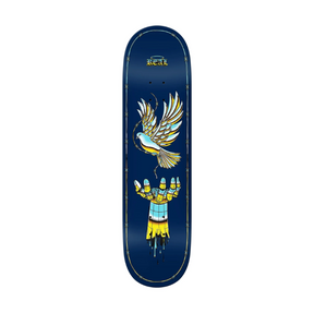Real Team Synthetic Peace Skateboard Deck Navy 8.5x14.25WB