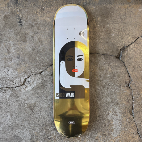 Real Ishod Peace LTD Skateboard Deck Gold 8.25x14.38WB