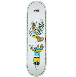 Real Team Synthetic Peace Skateboard Deck White 8.25x14.38WB