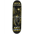 Anti Hero Matthews Fireside Skateboard Deck Black Yellow 8.5x14.38WB