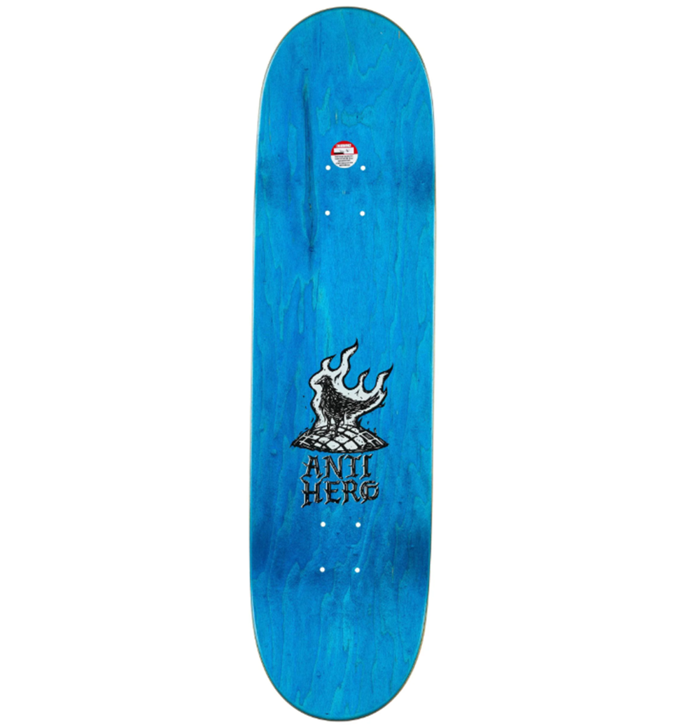 Anti Hero Matthews Fireside Skateboard Deck Black Yellow 8.5x14.38WB