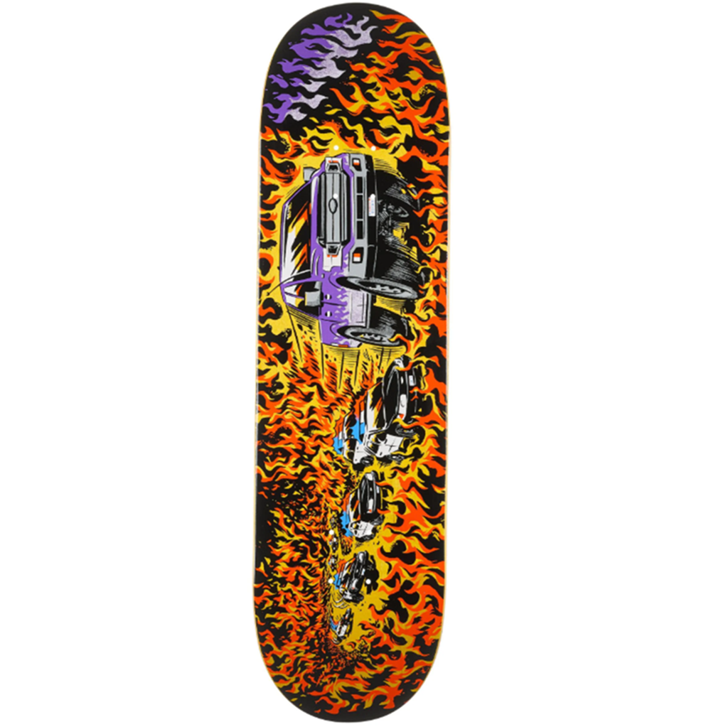 Real Nicole Pig Run Skateboard Deck Flames 8.38x14.5WB