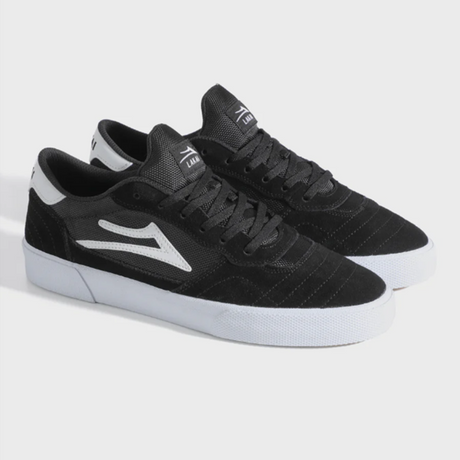 Lakai Cambridge Suede Skate Shoes Black White 10.5