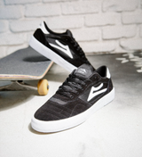 Lakai Cambridge Suede Skate Shoes Black White