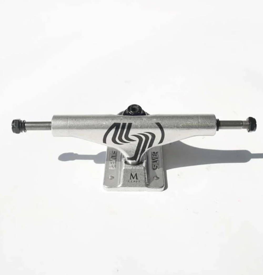 Silver M-Hollow Skate Trucks Set Silver 8.25