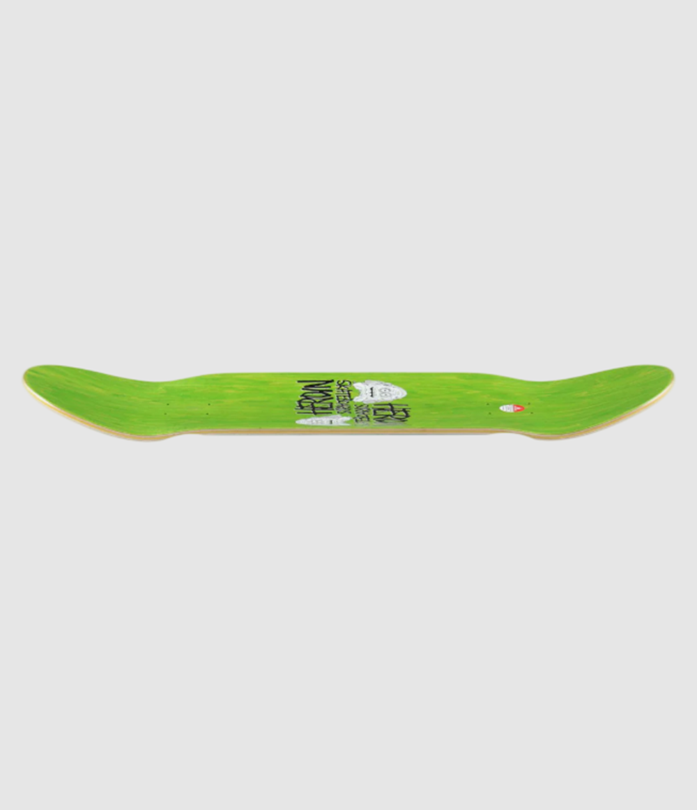 Heroin Auntie Razor Egg Skateboard Deck Green Stain 9.75x14.25WB