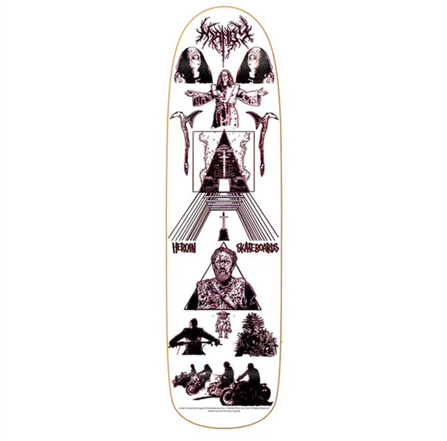 Heroin Mandy x French Skateboard Deck White 8.88x14WB