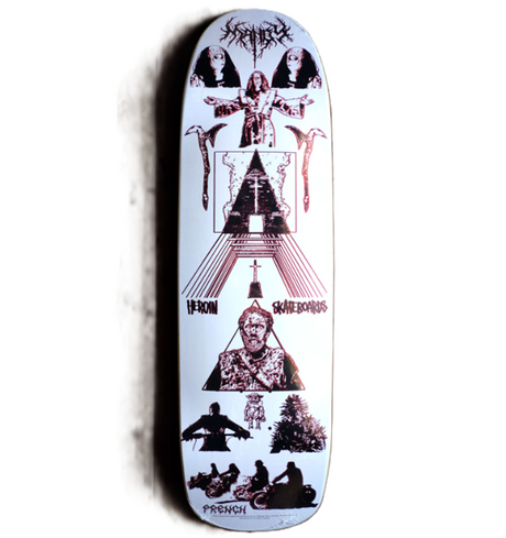 Heroin Mandy x French Skateboard Deck White 8.88x14WB