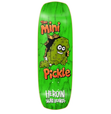 Heroin Mini Pickle Skateboard Deck Blue Green 9.5x30