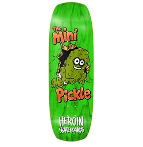 Heroin Mini Pickle Skateboard Deck Blue Green 9.5x30