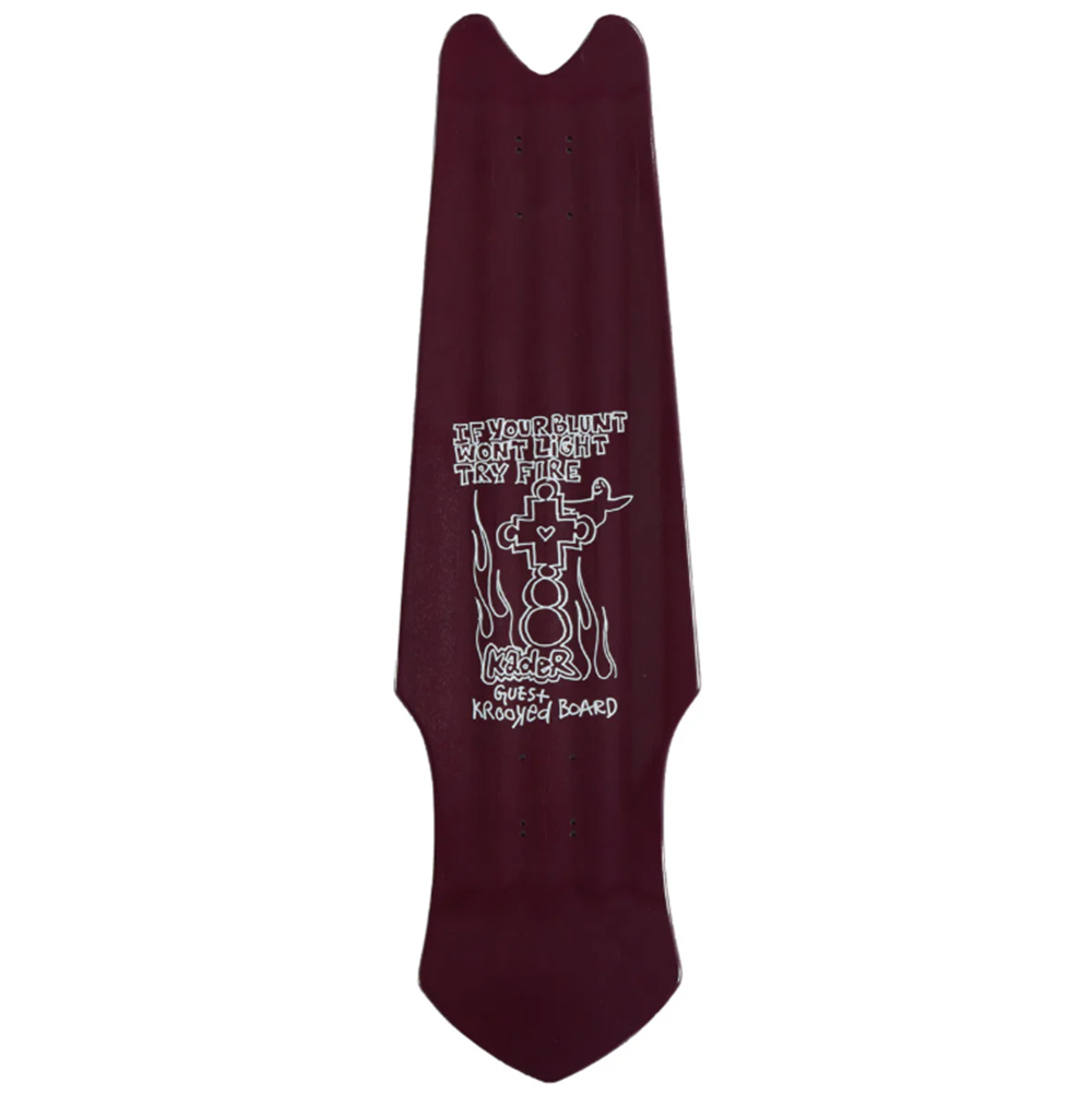 Krooked Kader Guest Tri Plane Skateboard Deck Purple 9.75