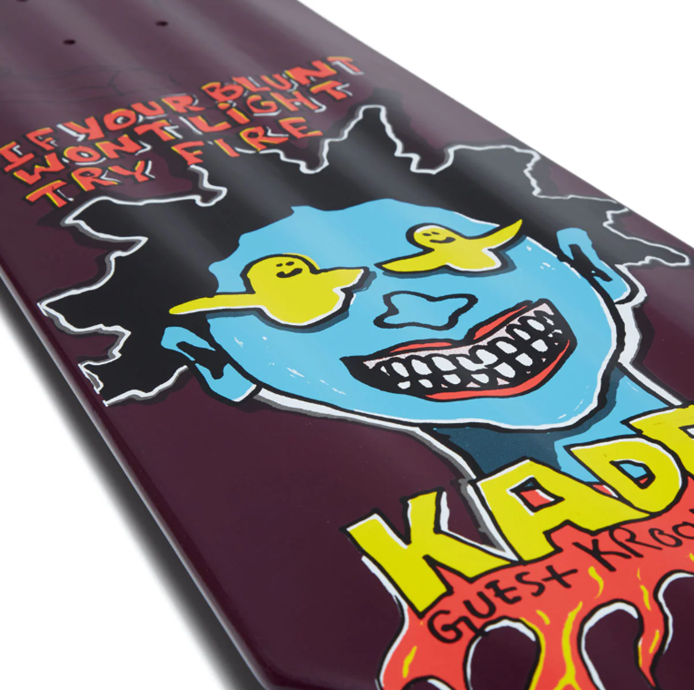 Krooked Kader Guest Tri Plane Skateboard Deck Purple 9.75