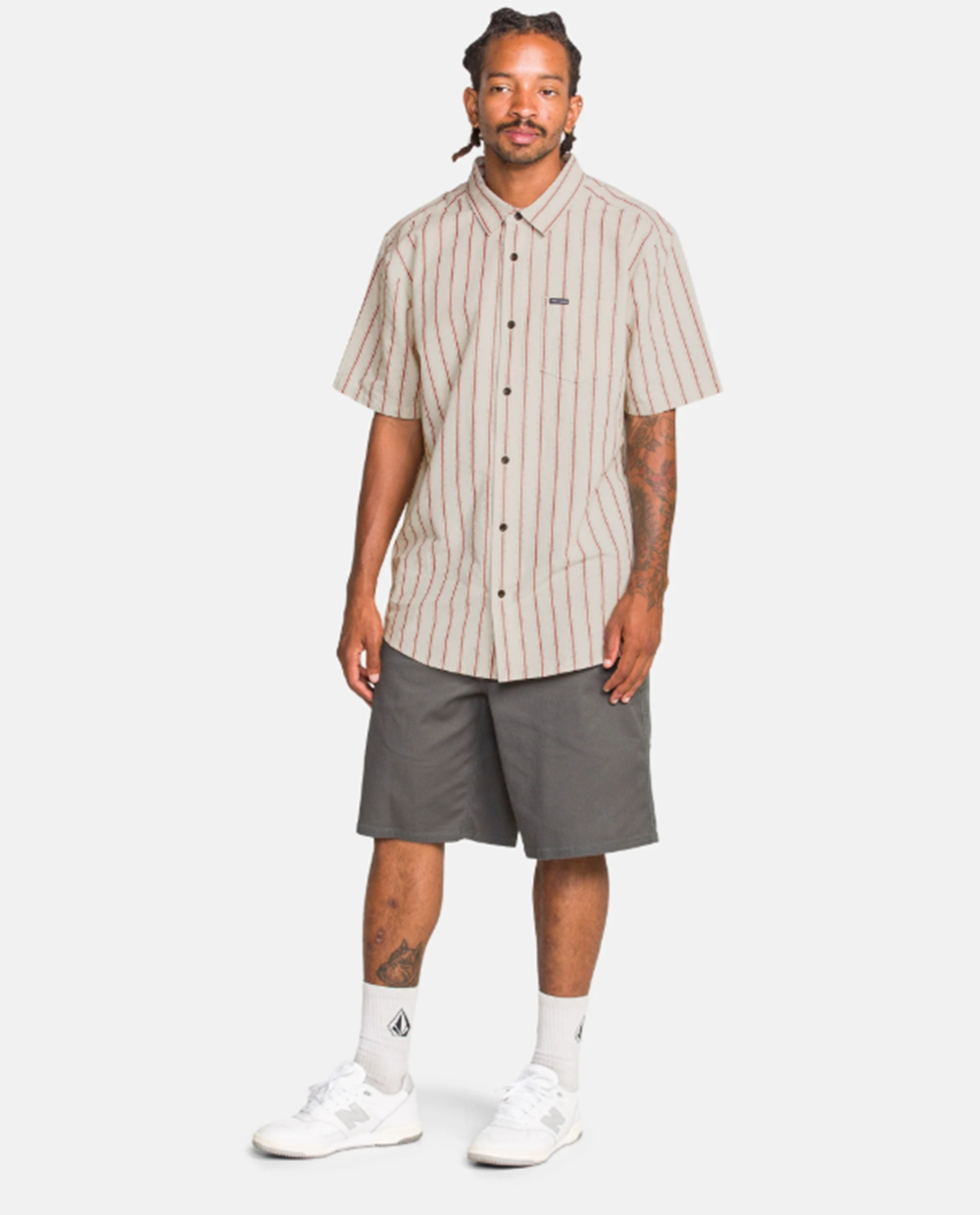 Volcom Sato Strips Woven Mens Stone