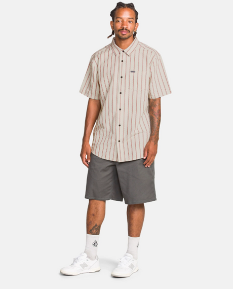 Volcom Sato Strips Woven Mens Stone