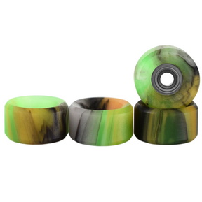 Teak Apex Fingerboard Wheels Slim Bowl Orange Swirl 61D