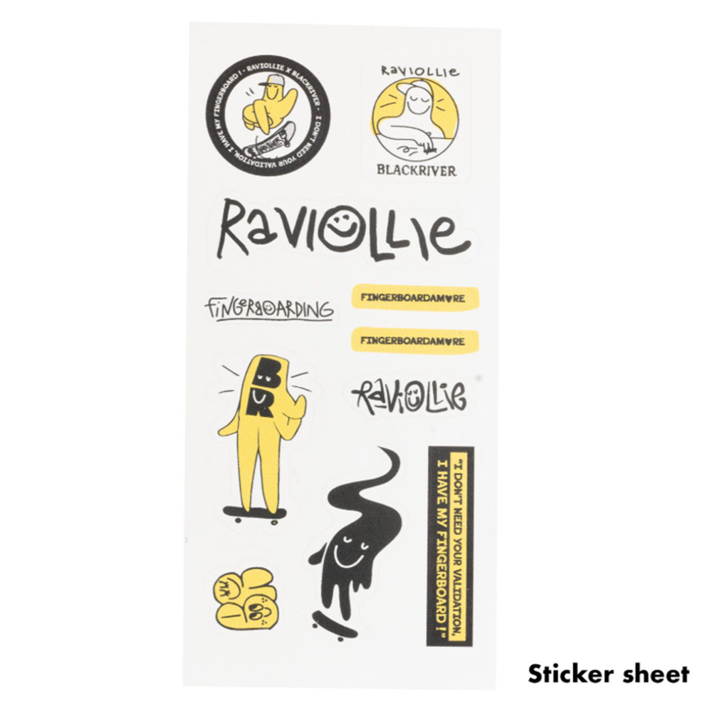 Blackriver X Raviollie Pro Fingerboard Deck Orange 32mm Low