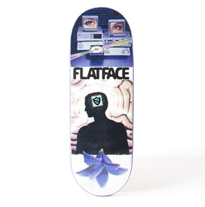 Blackriver x FlatFace Pro Computer Time Fingerboard Deck Black Blue 32mm Low