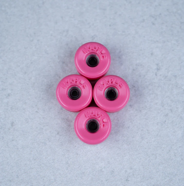 Maple Pro Fingerboard Wheels Bowls Hot Pink 9mm x 5mm