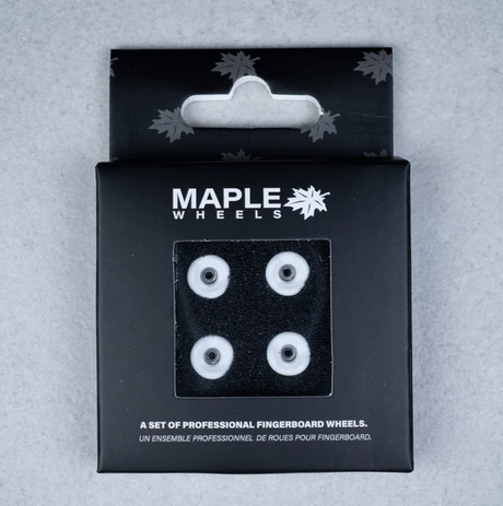 Maple Pro Fingerboard Wheels Shark White Halo 8.7mm x 6mm