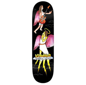Krooked Wilson Angel TruFit Skateboard Deck Black 8.25x13.88WB