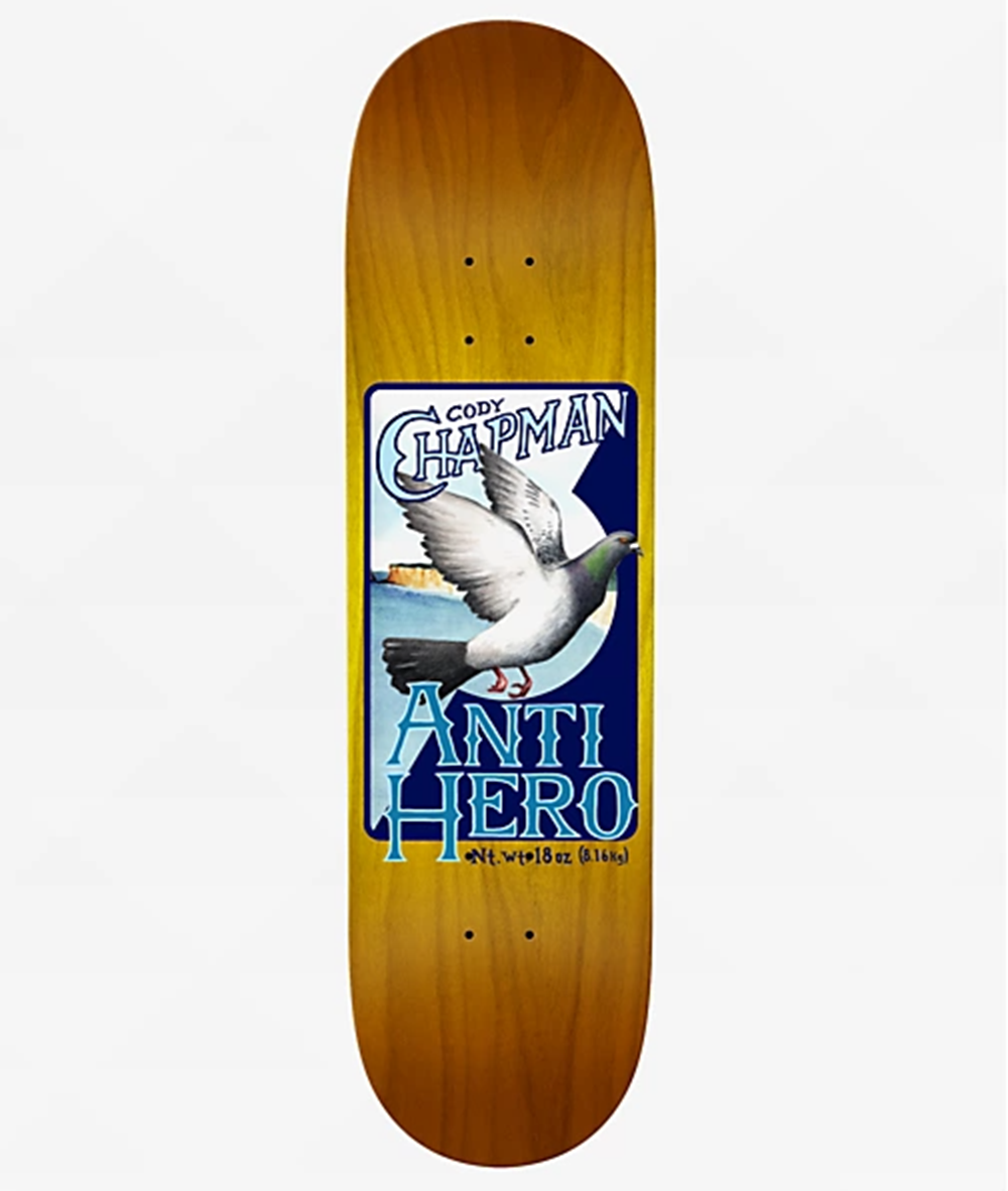Anti Hero Chapman Homers Skateboard Deck Natural Navy 8.32x14.18WB