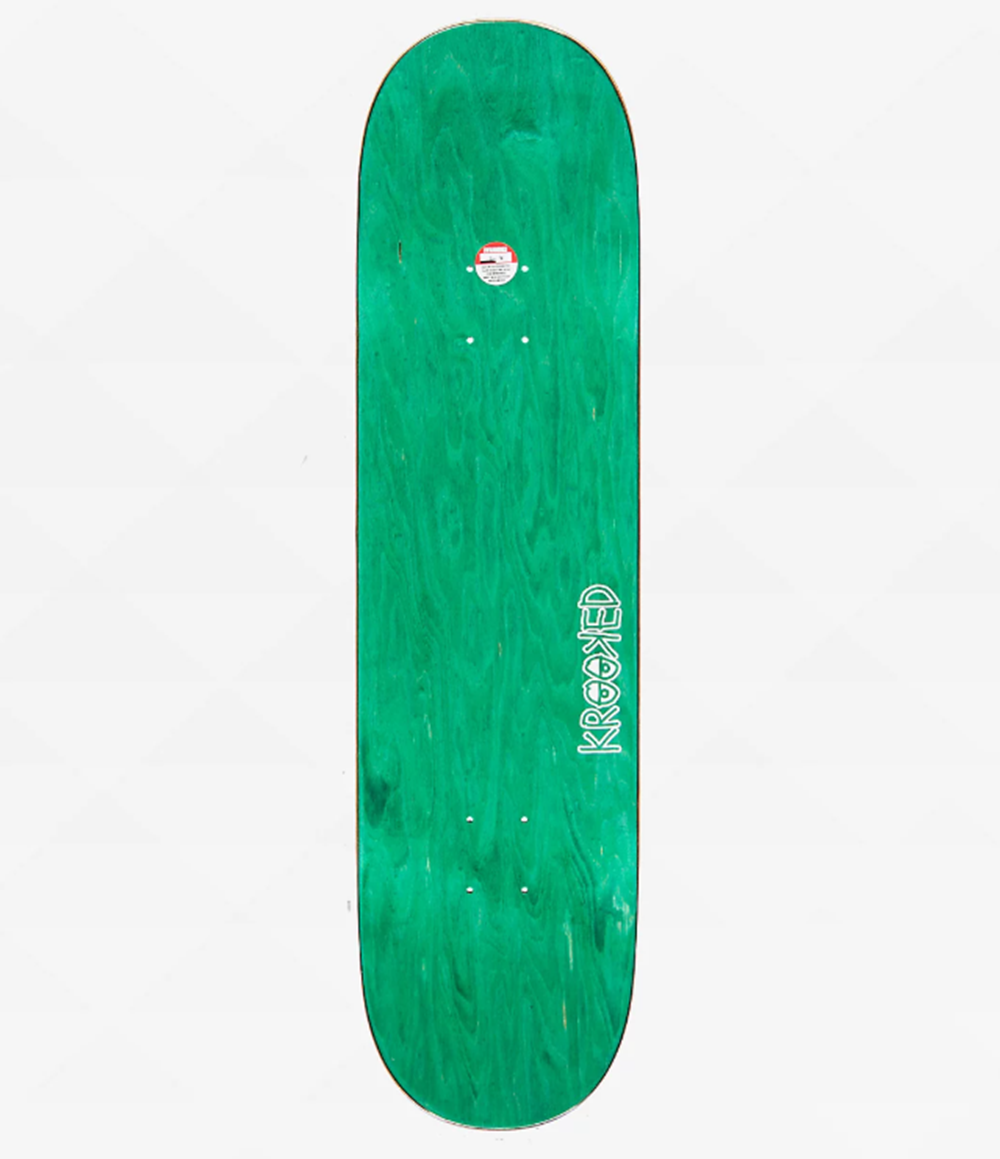 Krooked Manderson Skullking Skateboard Deck White 8.38x14.25WB