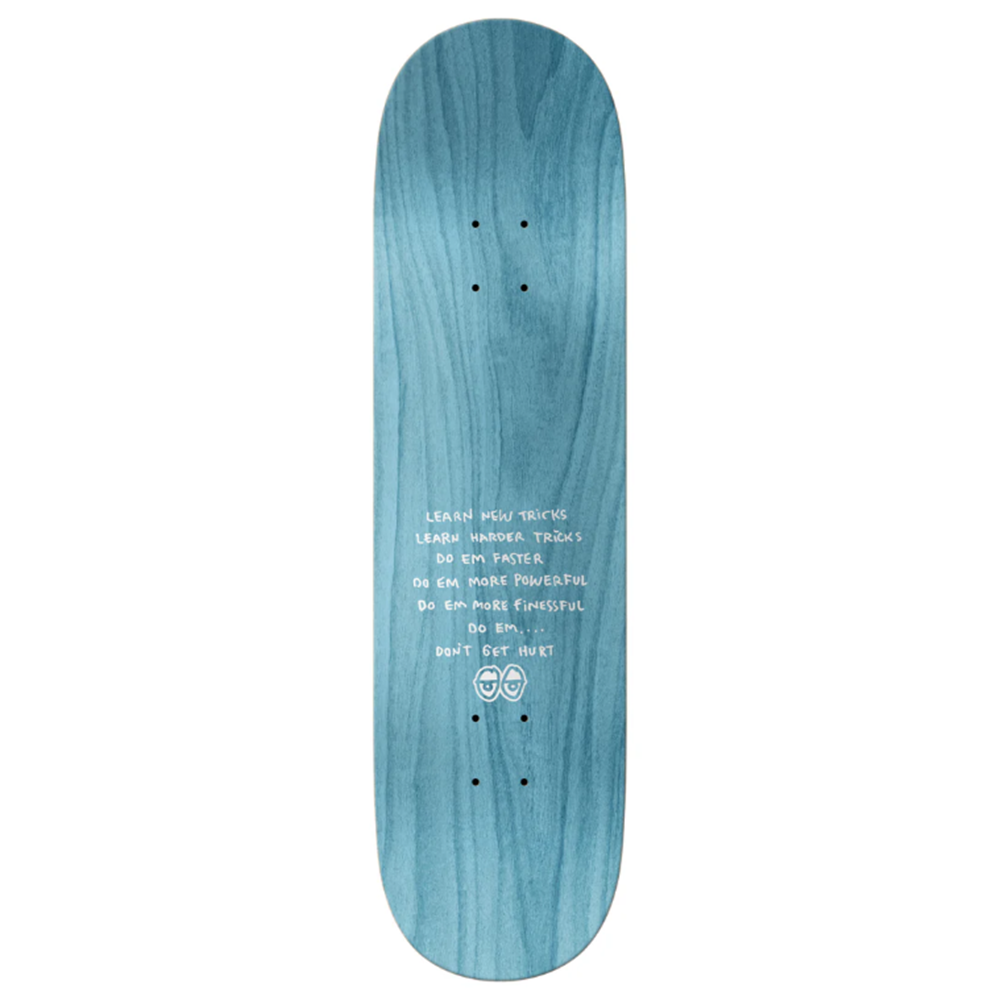Krooked UNA Nonsense Skateboard Deck Grey Blue 8.28x14.12
