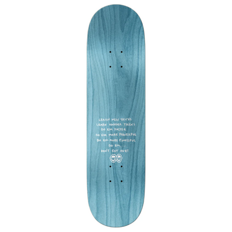 Krooked UNA Nonsense Skateboard Deck Grey Blue 8.28x14.12