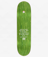 Krooked Narvaez F-Off Skateboard Deck Natural Green 8.38x14.5WB