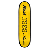 Real Mason Shapecode Skateboard Deck Yellow Black 8.28x14.12WB