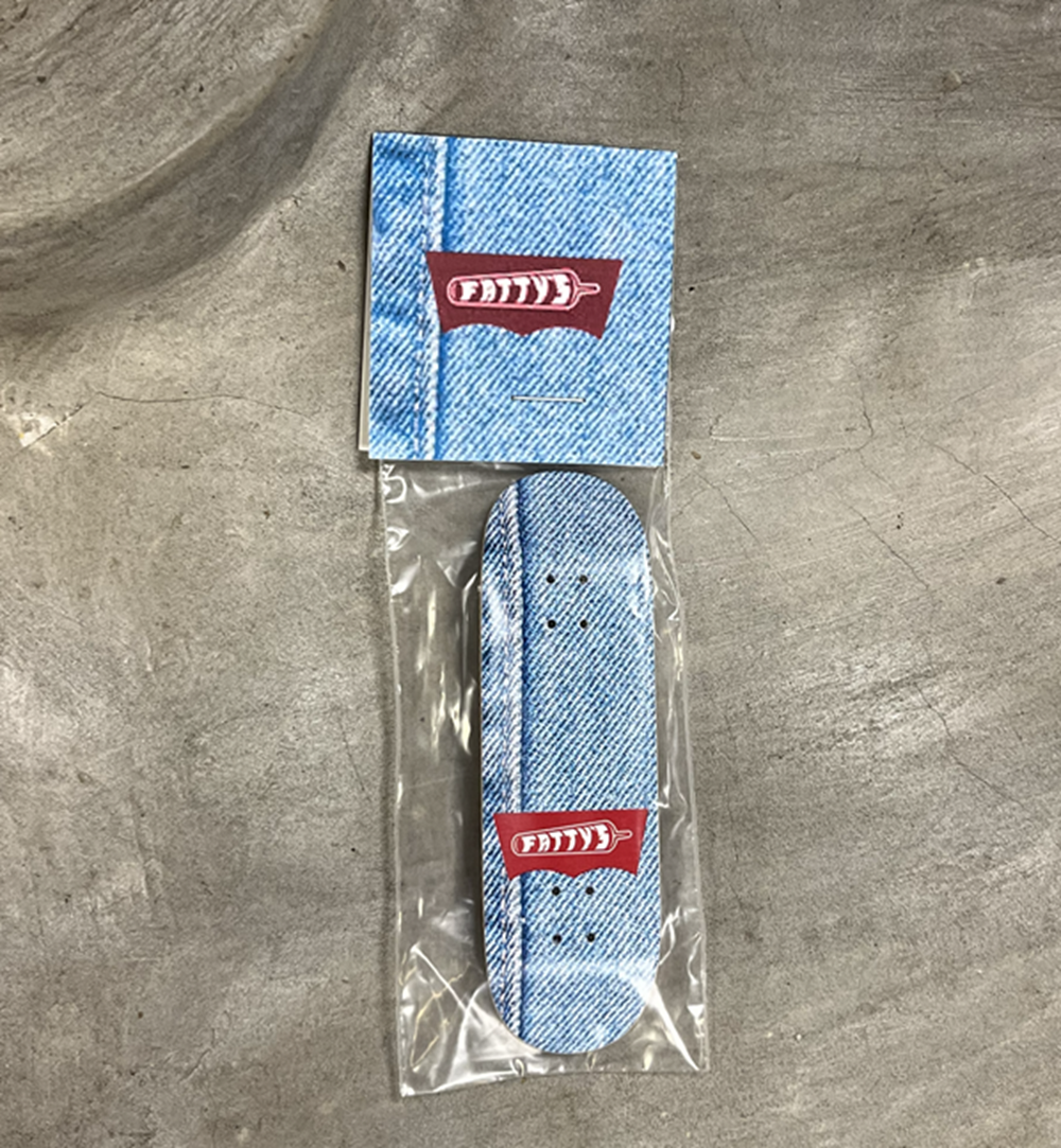 Fattys Denim Fingerboard Deck Blue 29mm New Mold