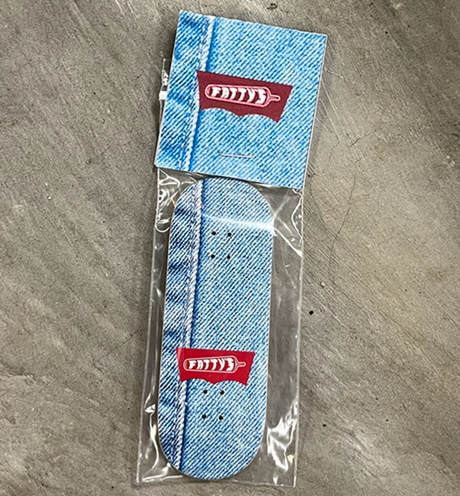 Fattys Denim Fingerboard Deck Blue 34mm Mellow Mold