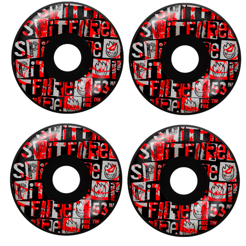 Spitfire F4 Ransom Radial Wheels Black 53/99d