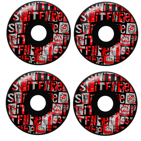 Spitfire F4 Ransom Radial Wheels Black 53/99d