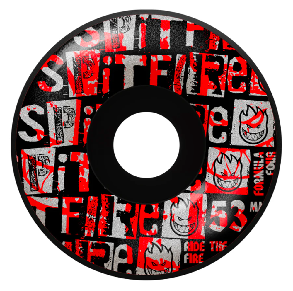 Spitfire F4 Ransom Radial Wheels Black 53/99d
