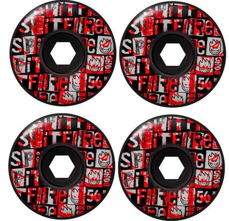 Spitfire F4 Ransom Radial Wheels Full Black 56/80d