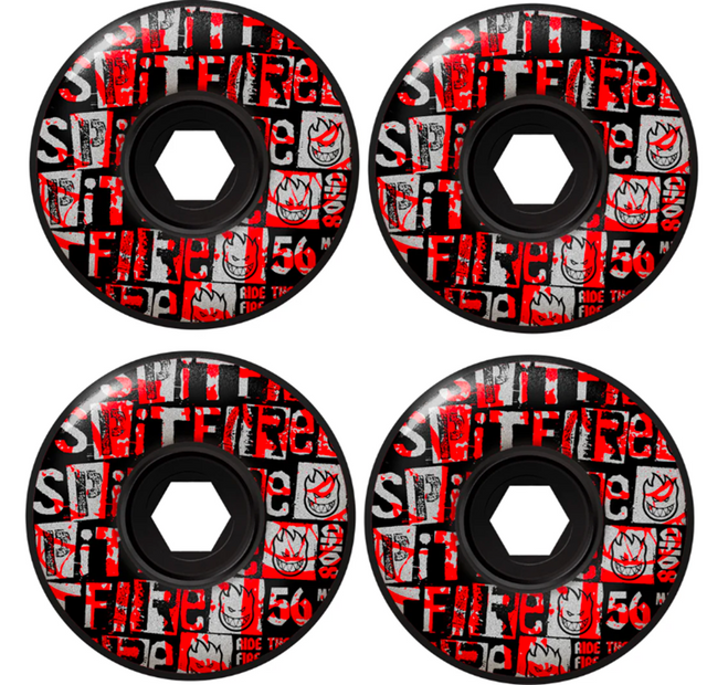 Spitfire F4 Ransom Radial Wheels Full Black 56/80d