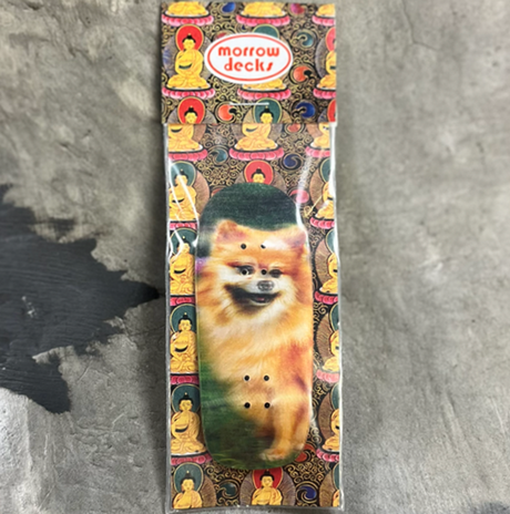 Morrow 3D Lenticular Pro Fingerboard Deck Dual Doggo Tan 33.8 x 83.8