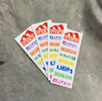 Morrow Fingerboard Sticker Sheet Multi Color Mini Slaps 1.5 x 5